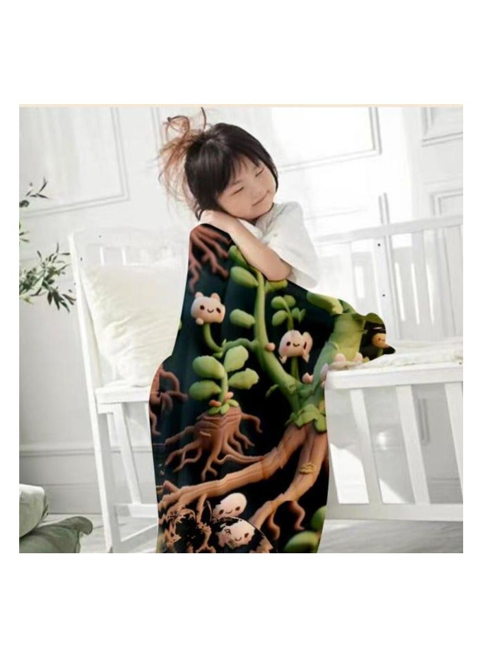 general Flannel thin blanket (warm and comfortable, suitable for sleep, gaming, dust removal and sandproof) 150cm*200cm - 605 - Image 1