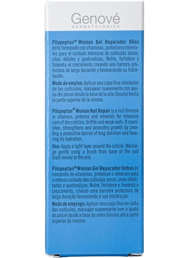 Genove  Genové Pilopeptan Woman Nail Repair Gel 10ml - Keratin Treatment for Brittle Nails, Hydrating Cuticle Cream & Strengthening Growth Serum for Flaking for Women | Best Price UAE