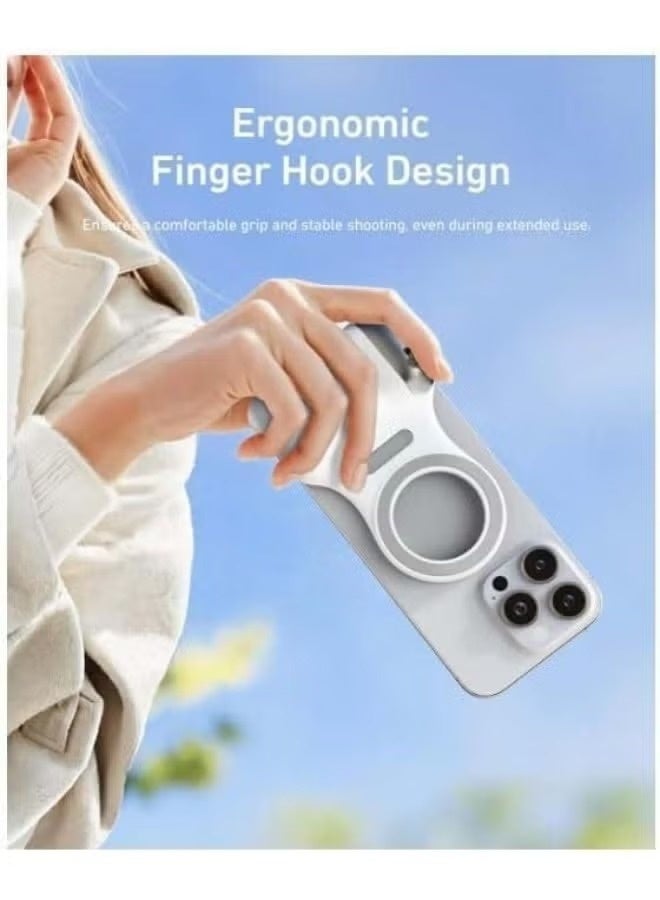 TELESIN Magnetic Phone Camera Grip with Remote Control, DSLR-Style Photography Handle for Smartphones, Wireless Shooting Grip with Tripod Mount for Vlogging and Content Creation - Image 3