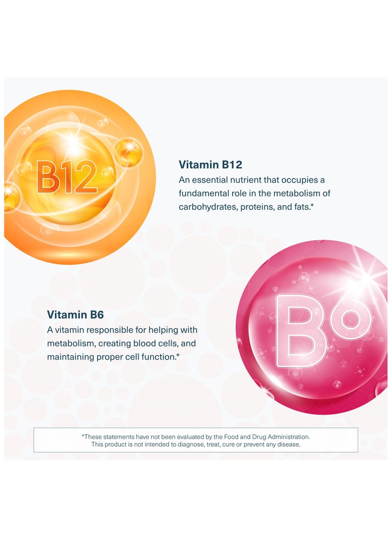 youtheory B12B6 Essential Daily Vitamins Promotes Brain Health 1000 Mcg helps support energy production 60 Vegetarian Capsules  - Image 5