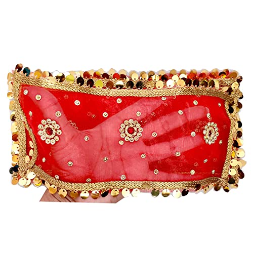 BriKSHi Devi MATA ki chunari ||Durga chunari, chunri/Navratri/Kanya Pujan (Red) Pack of 2 10Inch || G66 - Image 4