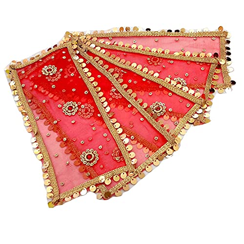 BriKSHi Devi MATA ki chunari ||Durga chunari, chunri/Navratri/Kanya Pujan (Red) Pack of 2 10Inch || G66 - Image 2