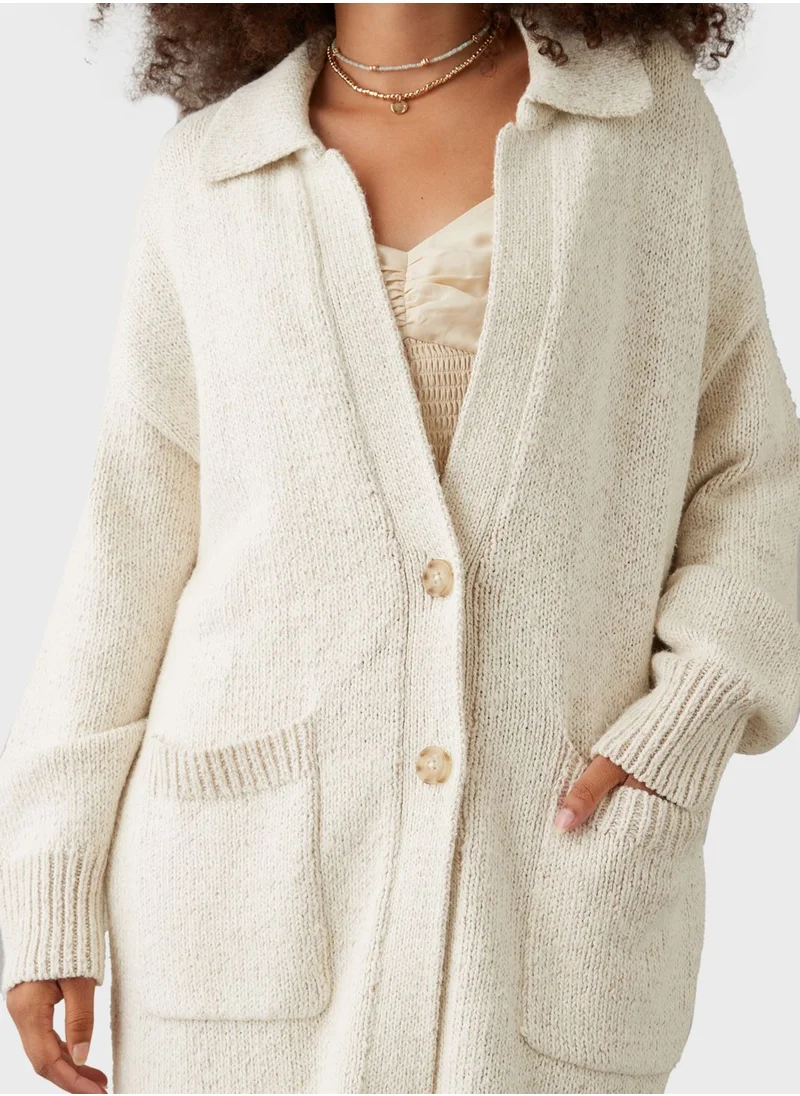 American Eagle Pocket Detail Longline Cardigan
