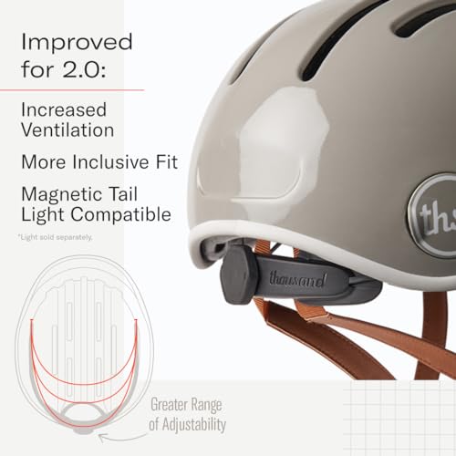 Thousand Heritage 2.0 Adult Bike Helmet; The Original Low Profile Retro Commuter Cycling Helmet Safety Certified for Bicycle Skateboard Skating Roller Skates; for Men & Women (Dove Grey, L) - Image 2