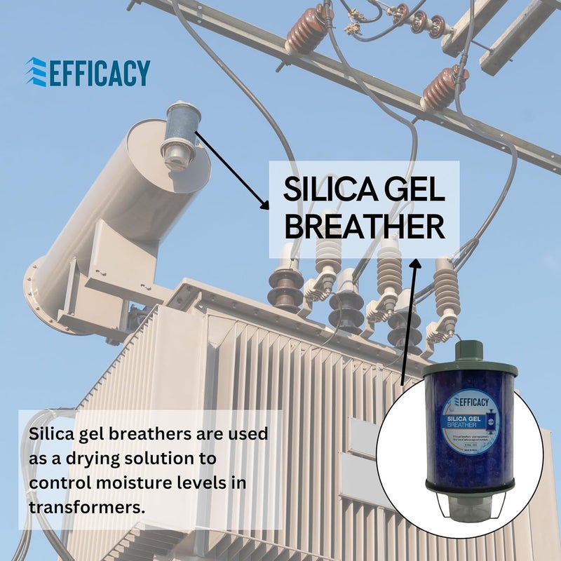 Efficacy Silica gel breather with 1inchConnector Thread Size power transforrmer Top Bottom Aluminium 1KG - Image 2