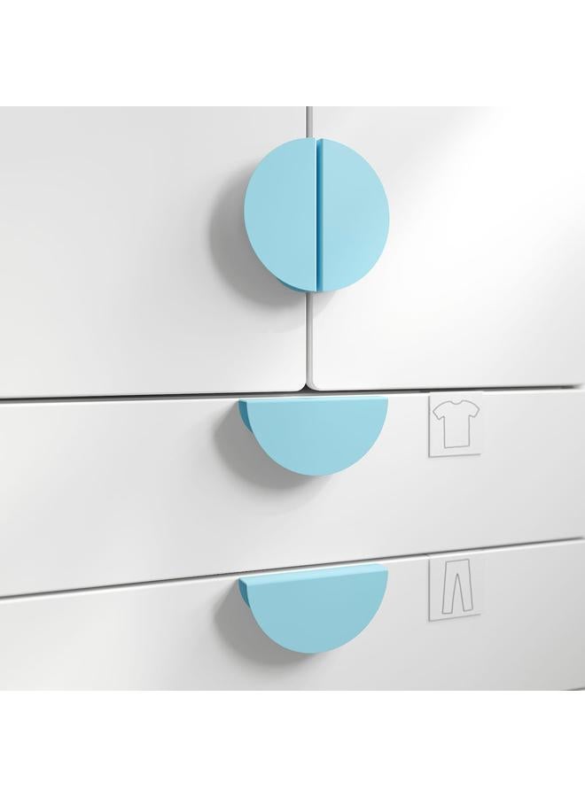 Zaboon Handle, light blue/half-round, 130 mm - Image 2