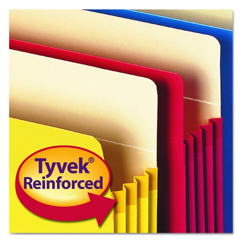 Smead File Pocket, Straight-Cut Tab, 3-1/2" Expansion, Letter Size, Assorted Colors, 5 per Pack (73892) - Image 3