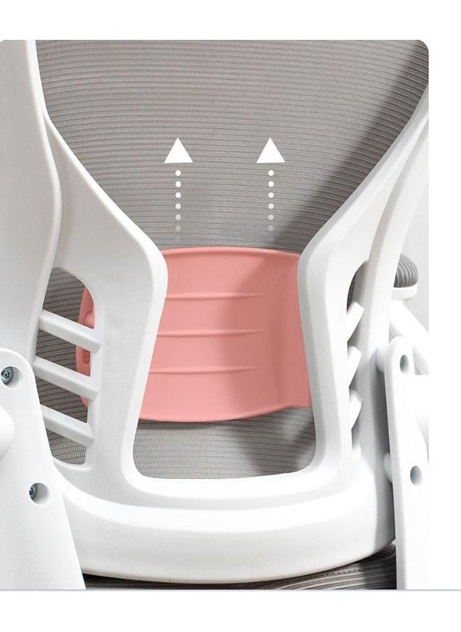 Arabest Gaming Chair Adjustable Mesh Staff Chair, Ergonomic Chair, Conference Chair, Comfortable And Sedentary Computer Chair, Home Office Chair Pink - Image 4