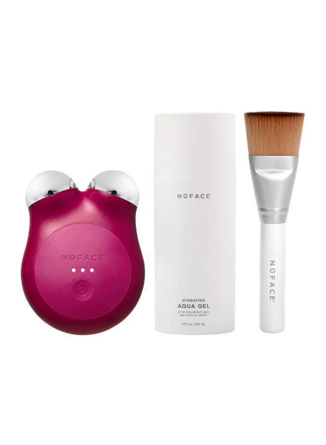 Nuface جهاز تنغيم الوجه الذكي المتقدم ميني+ بلمسة مخملية وردية - Image 2