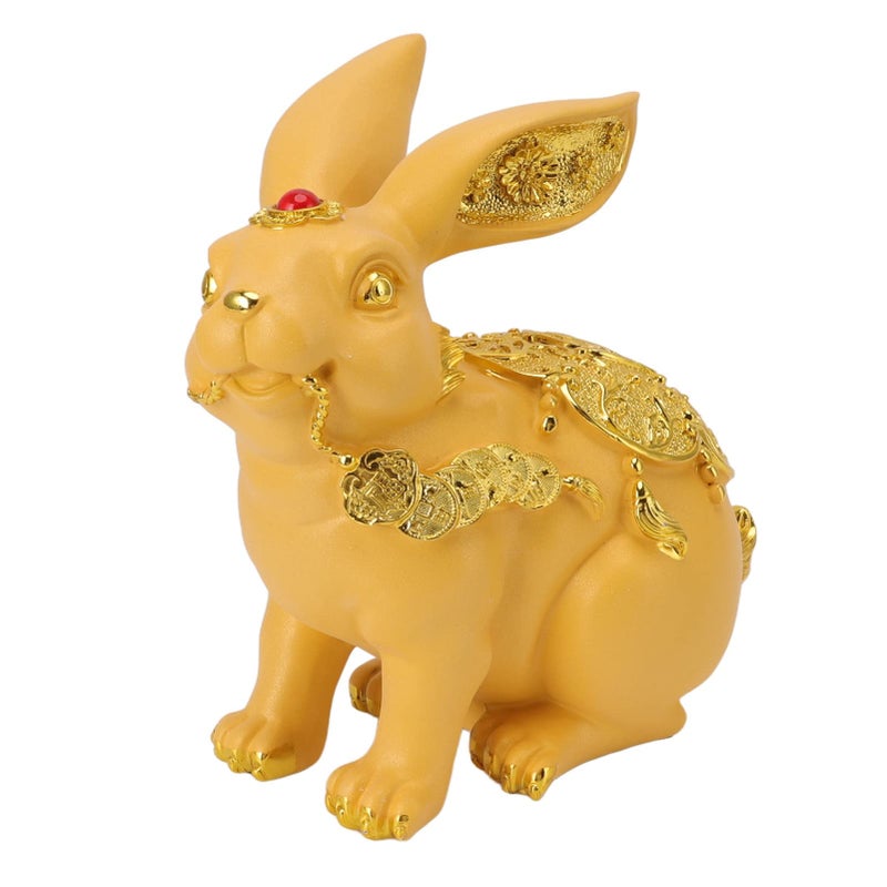 Cute Rabbit Money Box Resin Figurine Decorative Bank For Kids Bedroom - Image 2