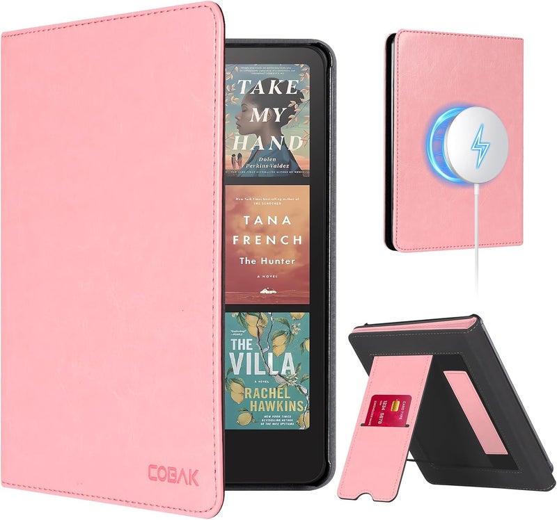 CoBak Stand Case for 7" Kindle Paperwhite 12th Gen 2024 and Kindle Colorsoft with Hand Strap - Compatible with iPhone MagSafe, for Samsung/Belkin/Anker Wireless Charging Pads, Durable, Auto Sleep Wake - Image 1
