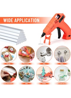 Generic Welluck Cordless Hot Glue Gun Usb Rechargeable Wireless Mini Hot Melt Glue Gun With 20 Glue Sticks And Usb Cable Battery Operated Glue Gun Diy Tool For Art Crafts Decorations Fast Repairs  - Image 2