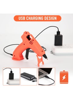 Generic Welluck Cordless Hot Glue Gun Usb Rechargeable Wireless Mini Hot Melt Glue Gun With 20 Glue Sticks And Usb Cable Battery Operated Glue Gun Diy Tool For Art Crafts Decorations Fast Repairs  - Image 3