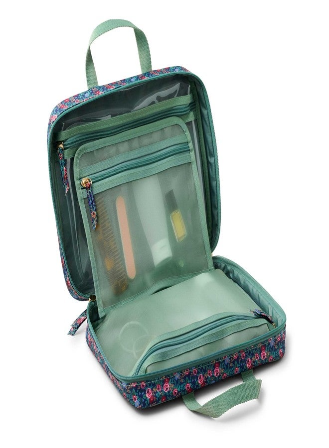 RIFLE PAPER CO. Travel Cosmetic Case, Unit Includes Pockets for storage, Simply Wipe to Easily Clean, Unique Travel Accessory, Stylized Pattern, Floral Rosa - Image 4