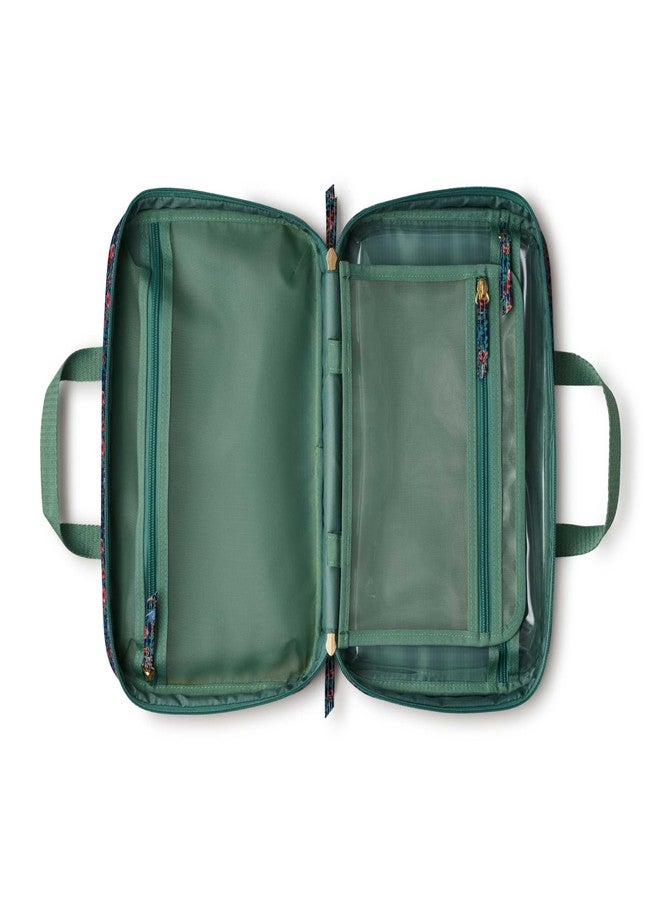 RIFLE PAPER CO. Travel Cosmetic Case, Unit Includes Pockets for storage, Simply Wipe to Easily Clean, Unique Travel Accessory, Stylized Pattern, Floral Rosa - Image 2