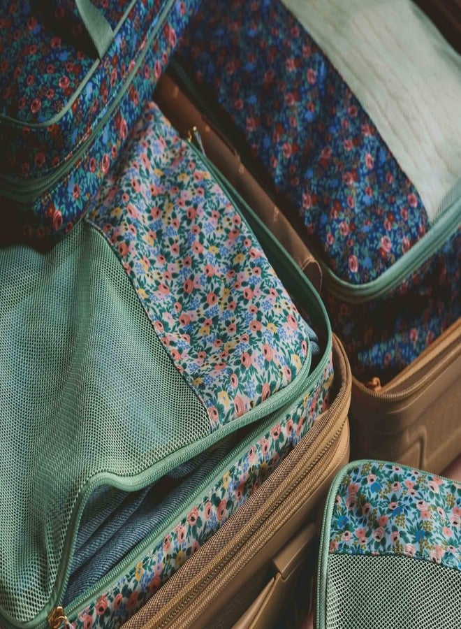 RIFLE PAPER CO. Travel Cosmetic Case, Unit Includes Pockets for storage, Simply Wipe to Easily Clean, Unique Travel Accessory, Stylized Pattern, Floral Rosa - Image 5