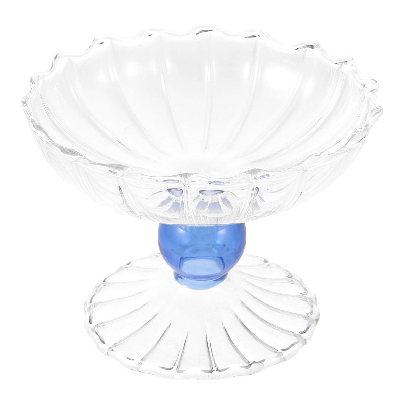 Vintage Glass Candy Dish And Fruit Bowl 350ml Footed Dessert Serving Bowl - Image 2