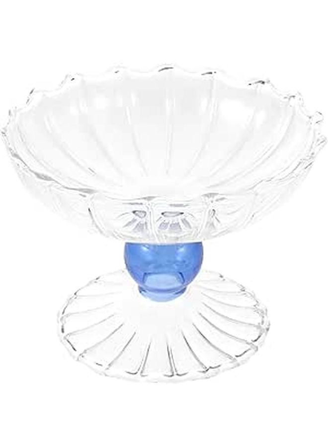 Vintage Glass Candy Dish And Fruit Bowl 350ml Footed Dessert Serving Bowl - Image 1