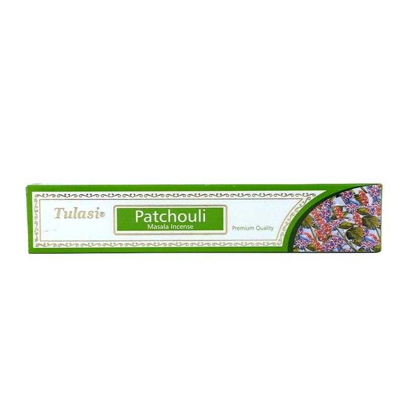 Tulasi Premium Masala Patchouli Incense Sticks (Agarbatti) for Pooja, Prayer, Meditation & Home Fragrance, 1 Pack - Image 1
