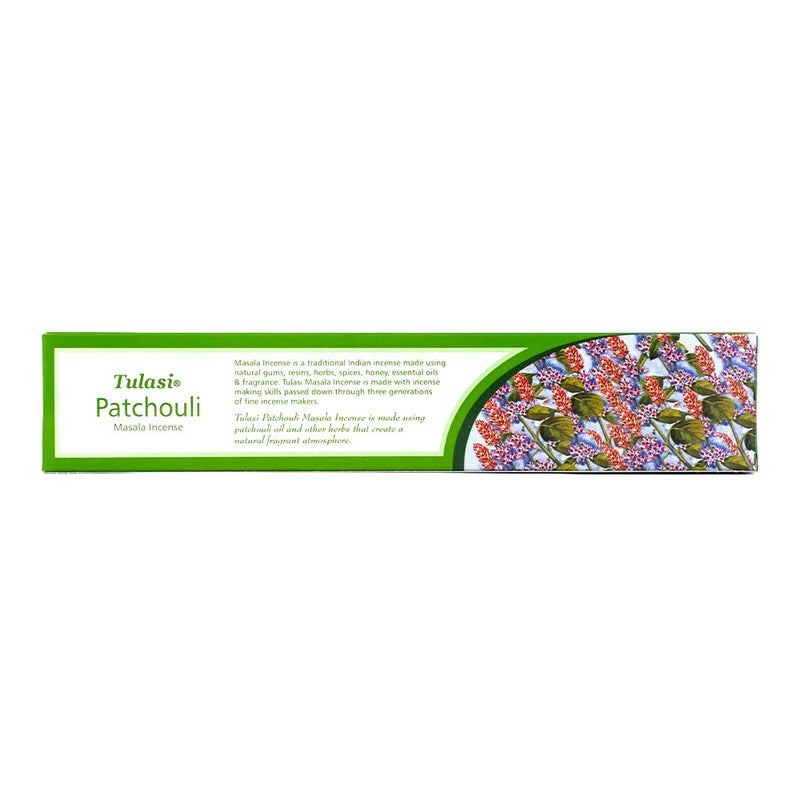 Tulasi Premium Masala Patchouli Incense Sticks (Agarbatti) for Pooja, Prayer, Meditation & Home Fragrance, 1 Pack - Image 3