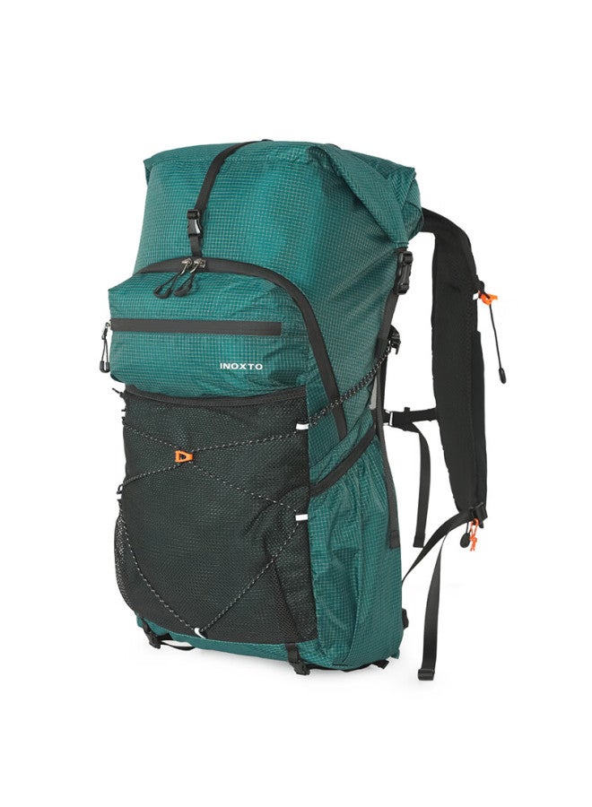 Inoxto 25l Suspension Backpack - Professional Breathable Lightweight Hiking And Mountaineering Travel Essential Backpack 8122 Dark Green - Image 1