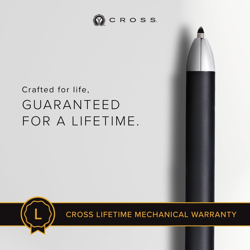Cross Tech3+ Engraved Refillable Multi-Function Ballpoint Pen with Stylus, Medium Ballpen And Pencil, Includes Premium Gift Box - Satin Black - Image 5