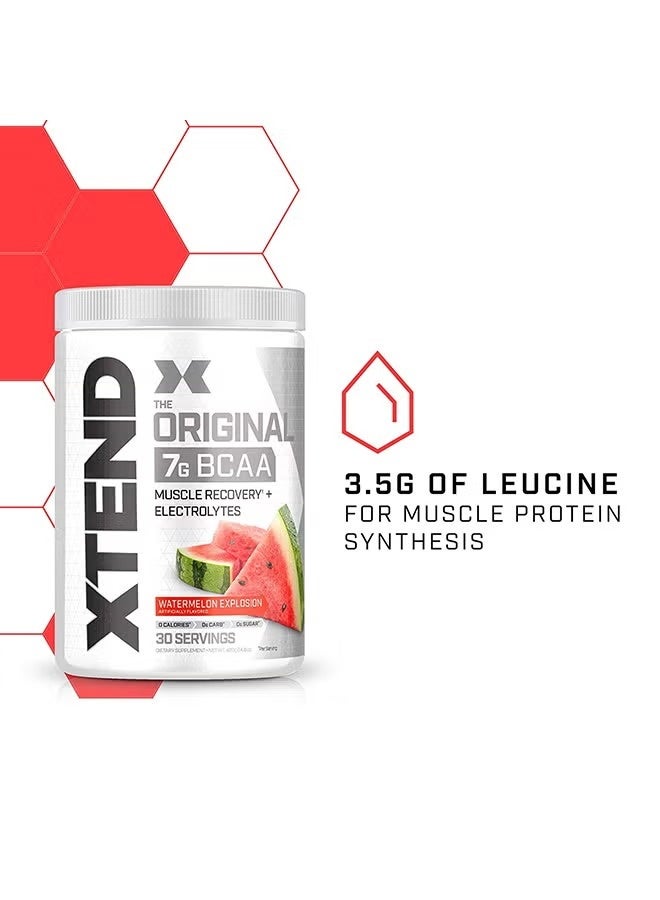 Xtend Original BCAA 7g – Watermelon Explosion | Muscle Recovery, Hydration & Zero Sugar – 30 Servings - Image 4