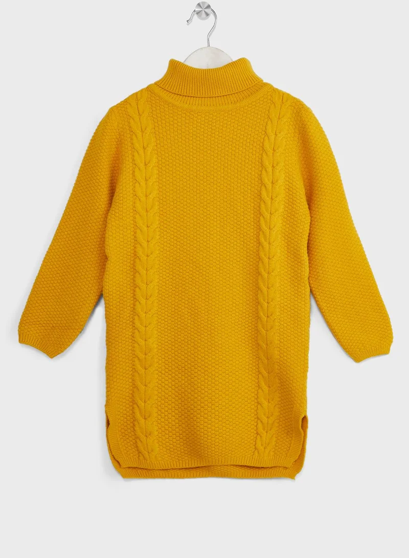Pinata Girls Turtle Neck Oversize Sweater Dress