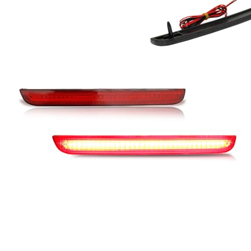 ADIIL Red Lens Tail Brake Running Lamps Red LED Reflector Light Kit Compatible for 2015-2022 Dodge Challenger - Image 1
