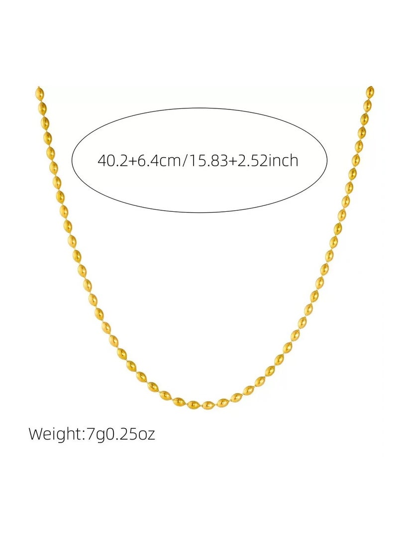 MIMOE Punk Style Stainless Steel Gold-plated Collarbone Chain, Women's Necklace Fashionable Design, Simple and Versatile Neck Chain - Image 5