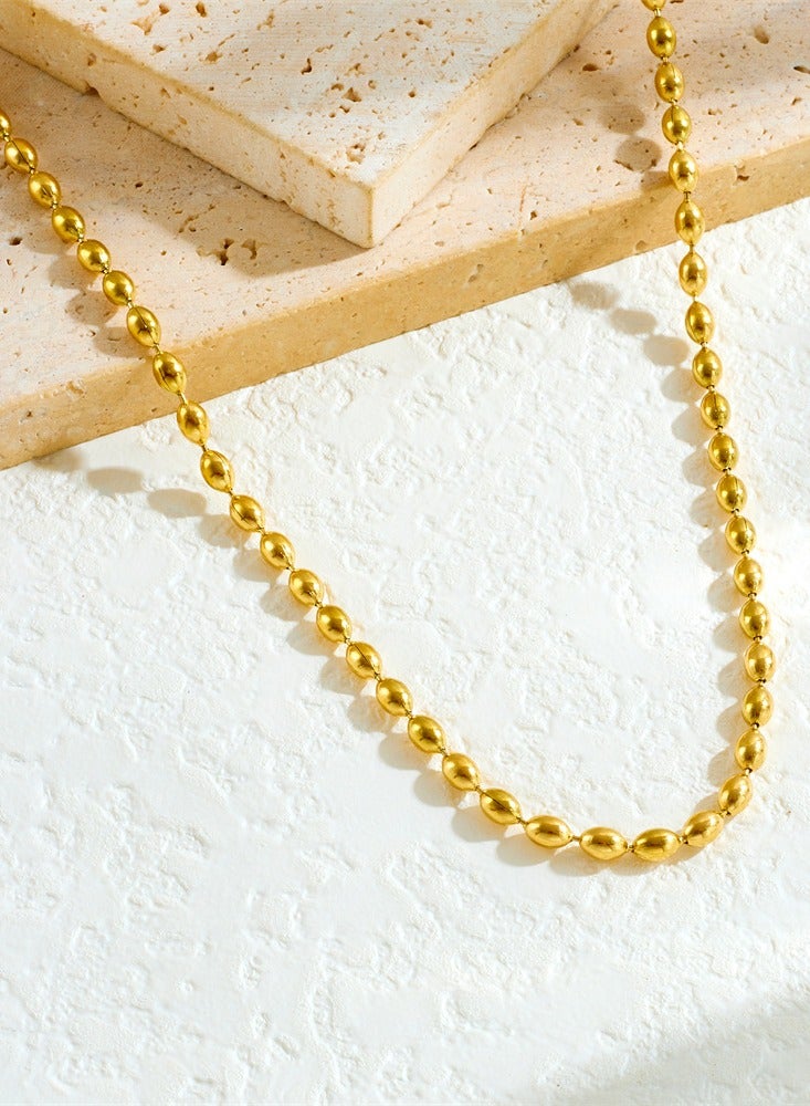MIMOE Punk Style Stainless Steel Gold-plated Collarbone Chain, Women's Necklace Fashionable Design, Simple and Versatile Neck Chain - Image 4