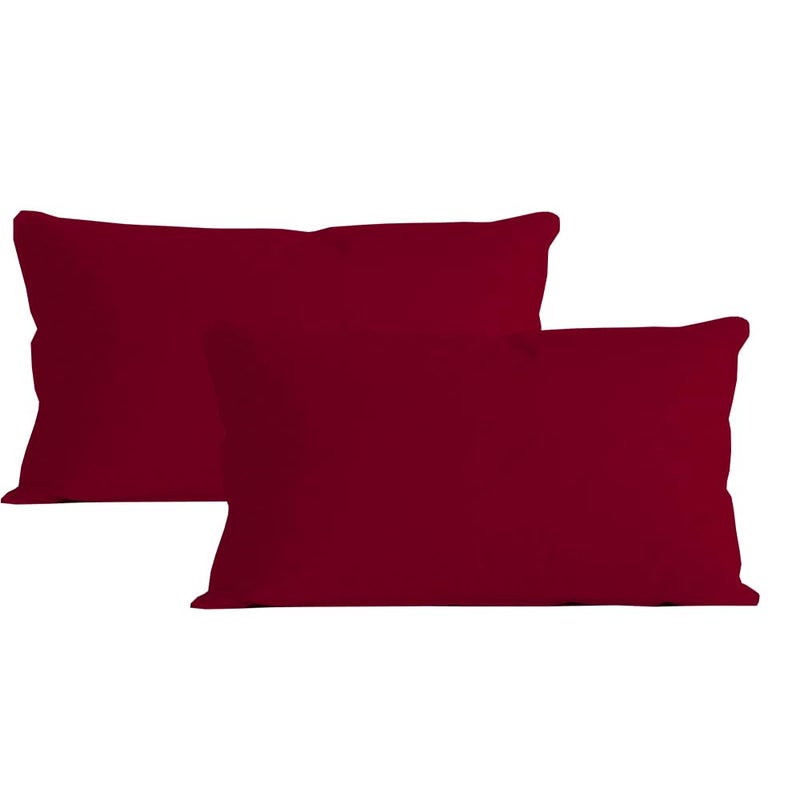 Bright Dcor Microfiber Pillow Set of 2 for Sleeping 20x30 Inches Burdundy