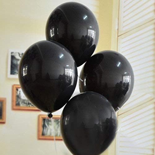 Vail Creations MADE IN INDIA 10inch Metallic Balloons for Birthday Decoration/Anniversary Party Decoration(Black,Pack of 100) - Image 2