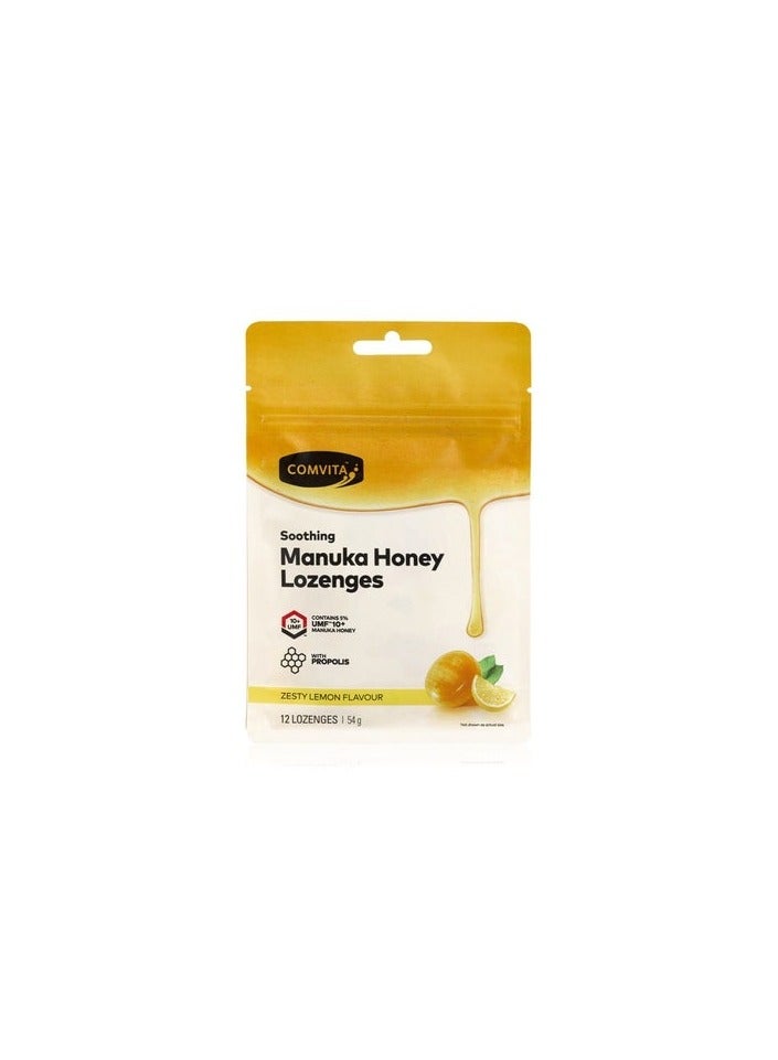 Comvita Manuka Honey Lozenges 900+ MGO – 12 Lozenges | Natural Soothing Relief for Throat & Cough