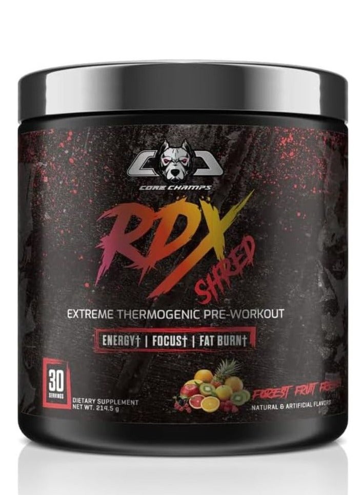 كور تشامبس RDX Shred - 30 حصة | مُغذّي حراريًا قبل التمرين لتعزيز الطاقة والتركيز ودعم الأيض
