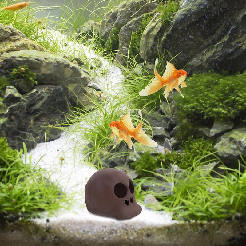 SHINEOFI Aquarium Shrimp Hideout Ceramic Fish Cave Shelter for Breeding and Hiding Small Betta Fish Tank Decor Safe Hiding Spot for Aquatic Pets - Image 4