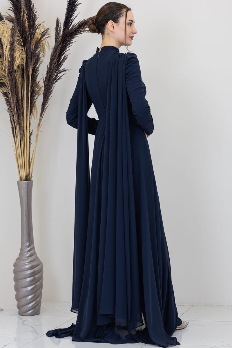 Esilanur Elif Hijab Jumpsuit Navy Blue - Image 3