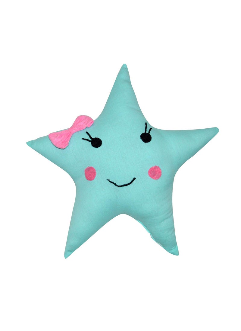 CREATIVE TEXTILES Creative Textiles Star Shaped Baby Plush Pillow Baby Cushion Sky Blue  - Image 1