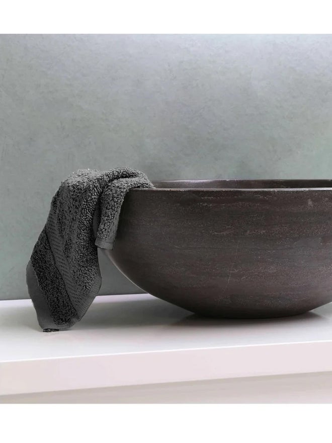 1CHASE Pack of 12 - Luxury Cotton Face Towel, Grey 33x33cm - Image 3