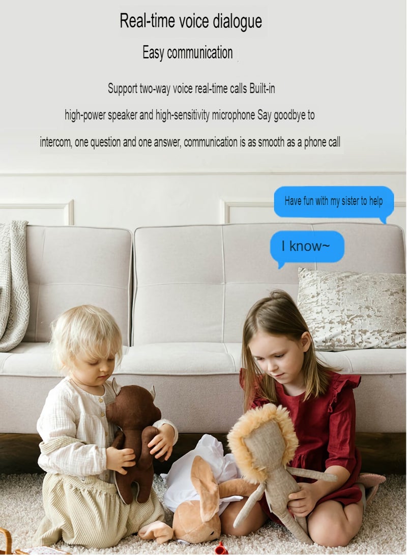 TUYA 4K Wifi Security Camera, 1080p 360 Degree Rotating Home Surveillance Camera, Wifi Home Monitoring Camera With Night Vision, Portable Durable Baby Care Device, (1pc, White) - Image 3