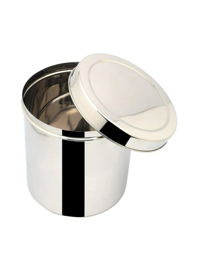 Ayda صندوق تخزين من الفولاذ المقاوم للصدأ سعة 16 لتر مع غطاء محكم 27 سم عرض × 34 سم ارتفاع - Image 2