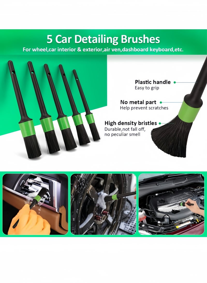 nihao 33PCS Car Detailing Kit Interior Cleaner, Car Cleaning Kit with Foam Gun Sprayer, Car Interior Detailing Kit, Car Wash Kit with Bucket Detailing Brush Set Car Accessories for Motorcycle, Cars, Wheels  - Image 5