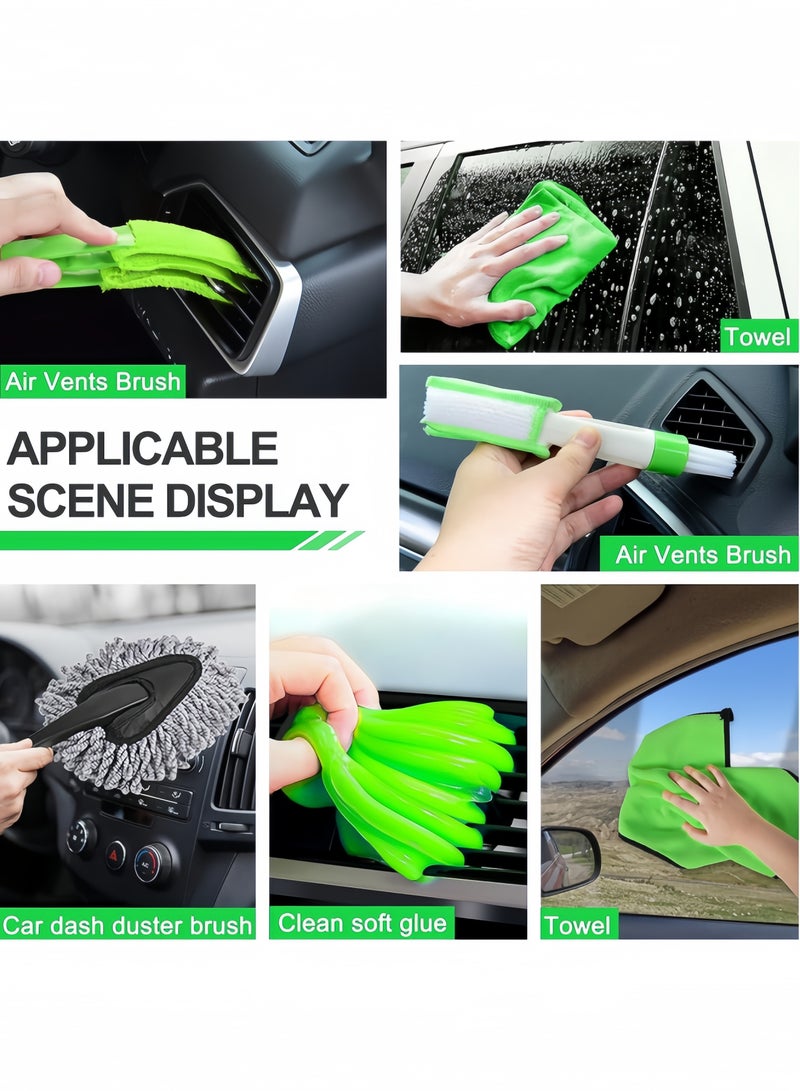 nihao 33PCS Car Detailing Kit Interior Cleaner, Car Cleaning Kit with Foam Gun Sprayer, Car Interior Detailing Kit, Car Wash Kit with Bucket Detailing Brush Set Car Accessories for Motorcycle, Cars, Wheels  - Image 3