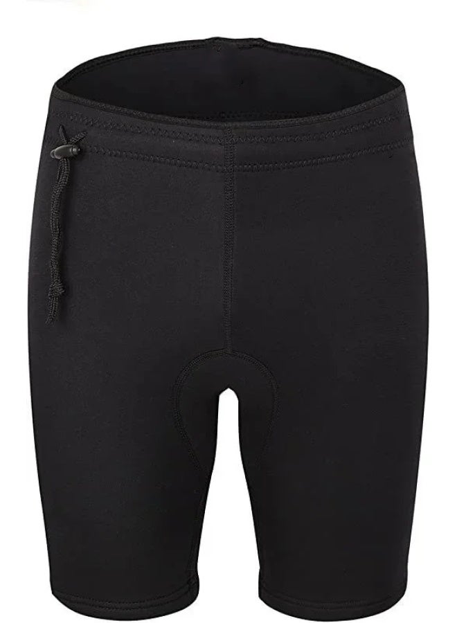 Loquat 3mm Swimming Shorts Neoprene Diving Shorts Surf Pants High Waist Elastic Sports Swimming Shorts Men-Color:Black Black Thread Stitch-  - Image 4