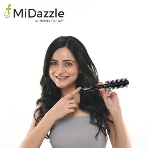 Midazzle Round Hair Brush for Adding Curls, Volume & Waves in Hair | Styling, Detangling and Grooming for Men and Women | Reduces Hair Breakage and Promotes Hair Growth | Best Hair Brush for All Hair Types (MIHB0040) - Image 2