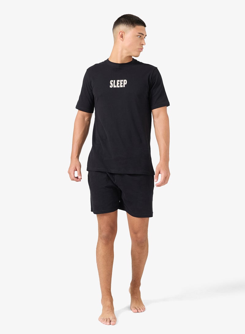سفنتي فايف طقم بيجامة تي شيرت وشورت - Image 5