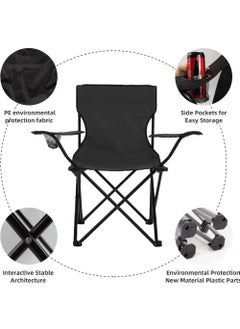 Rock Pow Portable Camping Chairs Enjoy The Outdoors with a Versatile Folding Chair Sports Chair Outdoor Chair & Lawn Chair Lightweight Camping Chair with Arm Cup Holder  - Image 3