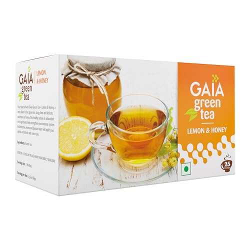 Gaia Green Tea Lemon & Honey - Pack of 2 (25 Tea Bags Each) | Antioxidant-Rich | Supports Immunity, Digestion & Metabolism | Refreshing & Calorie-Free Herbal Infusion | 50 Tea Bags Total - Image 3