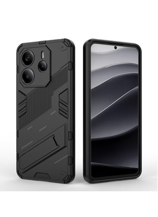Xiaomi Redmi Note 14 4G - Original Punk Shock-Resistant Case Cover with Built-in Kickstand: Durable, Lightweight, and Shock-Absorbing - Black - pzsku/Z70786A9E924205D34FB9Z/45/1744546465/215f66d6-3bd1-4285-880f-088f74a454bb