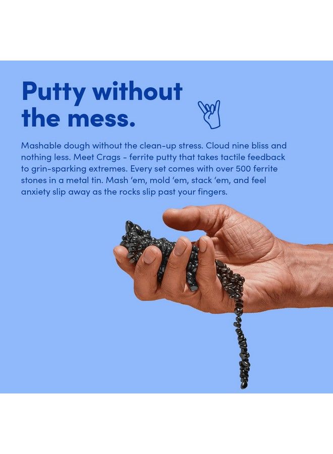 Speks Crags Ferrite Putty Over 500 Ferrite Stones In A Matte Metal Tin Seriously Satisfying Fidget Toys For Adults And Desk Toys For Office Blue Gradient 300G - Image 5